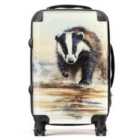 Warren Reed - Designer Wading Badger Watercolour Suitcase Cabin