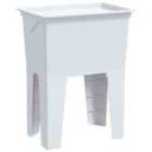 vidaXL Laundry Tub White 59x41x75 cm Resin