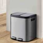 Garden Sanctuary 30L Stainless Steel Step Open Trash Bin