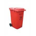 Charles Bentley 240 Litre Wheelie Bin - Red
