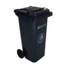 Charles Bentley 120 Litre Wheelie Bin - Black