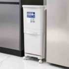 Garden Sanctuary 45L 2-Layer Three-Compartment Trash Can With Wheels