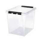 Smartstore 50 Classic Transparent Plastic Storage Box With Lid, 52 Litre