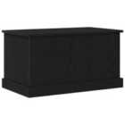 Vidaxl Storage Box Black Oak Wood 70 X 40 X 38 Cm Storage Chest