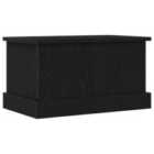 Vidaxl Storage Box Black Oak Engineered Wood Medium Storage Box