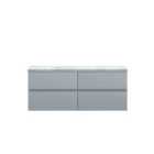 Hudson Reed Urban 1200Mm Wall Hung 4-drawer Unit & Laminate Worktop - Satin Grey
