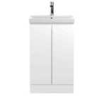 Hudson Reed Urban Floor Standing 2 Door Vanity Unit With Thin-edge Basin 500Mm - Satin White