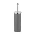 Innoteck Essentials Bathroom Toilet Brush And Holder With Matt Finish And Stainless Steel Handle - Grey