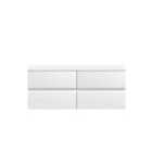 Hudson Reed Urban 1200Mm Wall Hung 4-drawer Unit & Worktop - Satin White