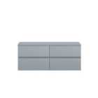 Hudson Reed Urban 1200Mm Wall Hung 4-drawer Unit & Worktop - Satin Grey