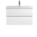 Hudson Reed Urban Wall Hung 2 Drawer Vanity Unit With Thin-edge Basin 800Mm - Satin White