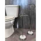 Opera 2 Piece Bathroom Accessory Set Toilet Roll Holder & Towel Ring