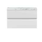 Hudson Reed Urban 800Mm Wall Hung 2-drawer Unit & Laminate Worktop - Satin White