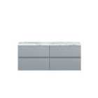 Hudson Reed Urban 1200Mm Wall Hung 4-drawer Unit & Laminate Worktop - Satin Grey