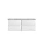 Hudson Reed Urban 1200Mm Wall Hung 4-drawer Unit & Laminate Worktop - Satin White