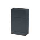 Hudson Reed Fluted 500Mm Floor Standing Wc Unit - Soft Black