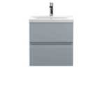 Hudson Reed Urban Wall Hung 2 Drawer Vanity Unit With Mid-edge Basin 500Mm - Satin Grey