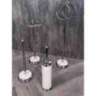 Opera 4 Piece Bathroom Accessory Set Toilet Roll Holder, Toilet Brush, Towel Ring