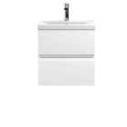Hudson Reed Urban Wall Hung 2 Drawer Vanity Unit With Mid-edge Basin 500Mm - Satin White