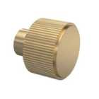 Hudson Reed Fluted Furniture Knob - Brushed Brass