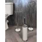 Opera 3 Piece Bathroom Accessory Set Toilet Roll Holder & Towel Ring & Toilet Brush