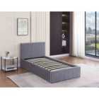 Kosy Koala Ottoman Storage Bed grey 3ft single line pattern fabric velvet bedroom furniture