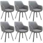 Tectake Alicon Dining Chair Anthracite Set Of 6