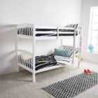 Kosy Koala House Bunkbed kids white 3ft single twin bunk bed and 2 mattresses wooden childrens bedroom furniture