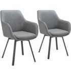 Tectake Alicon Dining Chair Anthracite Set Of 2