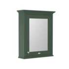 Old London Wall Hung 1 Door Mirror Cabinet 600Mm - Hunter Green