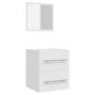 Vidaxl Bathroom Cabinet With Mirror White 41X38.5X48 Cm Engineered Wood