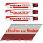 Fischer Fixings Nfp 63X2.8Mm Galv, Ring Shank + 3 Fuel Cells