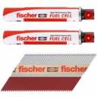 Fischer Fixings Nfp 75X2.8Mm Galv, Ring Shank + 2 Fuel Cells