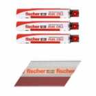 Fischer Fixings Nfp 63X2.8Mm Hdg Nails With Ring Shank + 3 Fuel Cells