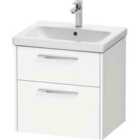 Duravit D-code 584Mm X 460Mm 2 Drawer Wall Hung Vanity Unit - Matt White