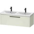 Duravit D-code 1184Mm X 460Mm 1 Drawer Wall Hung Vanity Unit W/ Black Handle - Pale Green