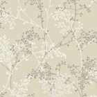 Grandeco Delicate Sprig Blown Vinyl Wallpaper, Beige