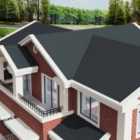 Garden Sanctuary 18Pcs 3-tab Asphalt Rectangular Bitumen Roofing - Dark Black