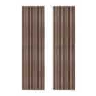 Monstershop Acoustic Slat Wall Panels x 2 - Dark Walnut