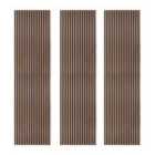 Monstershop Acoustic Slat Wall Panels x 3 - Dark Walnut