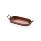 Rozi Copper Oval Serving Tray (GLV0563)