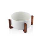 Rozi Woody Collection Porcelain Footed Serving Bowl