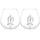 Original Products Set of 2 Bar Bespoke Penguin In A Glass 400ml - Clear