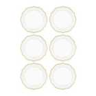 Rozi Jaswely Collection Porcelain Dinner Plates, Set of 6 (White)