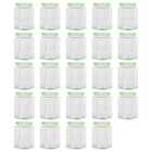 Argon Tableware Hexagonal Glass Jam Jars with Green Gingham Lids - 250ml - Pack of 24