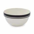 Portmeirion Potters Stripe 7" Stacking Bowl Black Set of 4