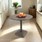 Albin 80 Round Table Nickel Grey