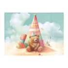 Warren Reed - Designer A Bear On A Beach Holiday Glass Chopping Board