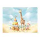 Warren Reed - Designer Giraffe On A Beach Holiday Glass Chopping Board
