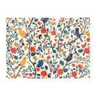 Warren Reed - Designer Woodland Birds And Flowers In The Trees Chopping Board